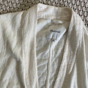 Linen-Blend Cropped Robe Jacket by Madewell
